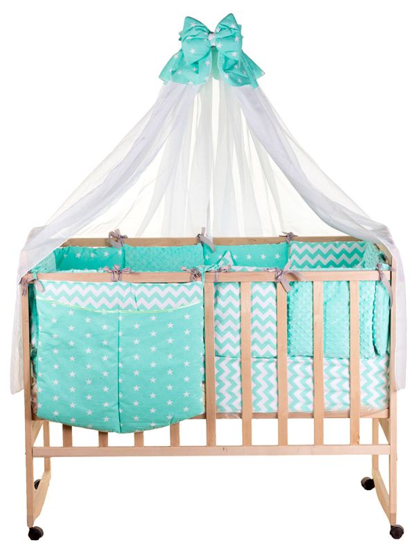 Дитяча постільна білизна Babyroom Bortiki lux-09 плюш бірюзовий