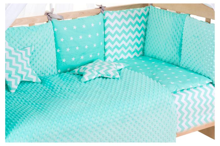 Дитяча постільна білизна Babyroom Bortiki lux-09 плюш бірюзовий