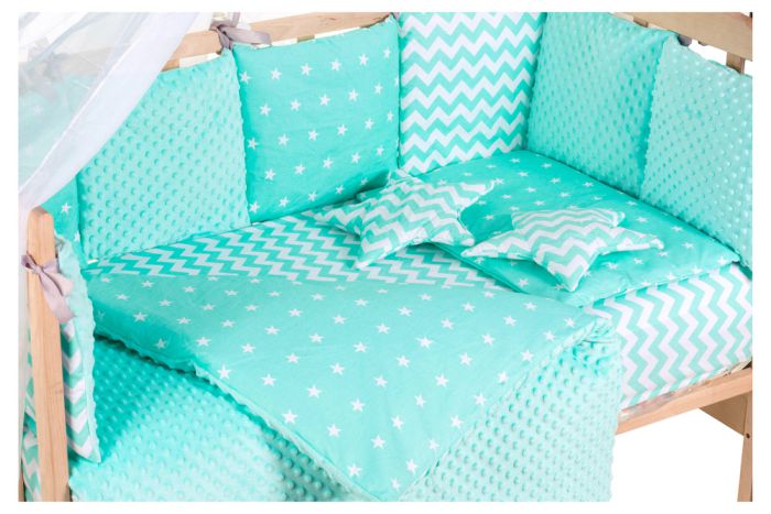 Дитяча постільна білизна Babyroom Bortiki lux-09 плюш бірюзовий