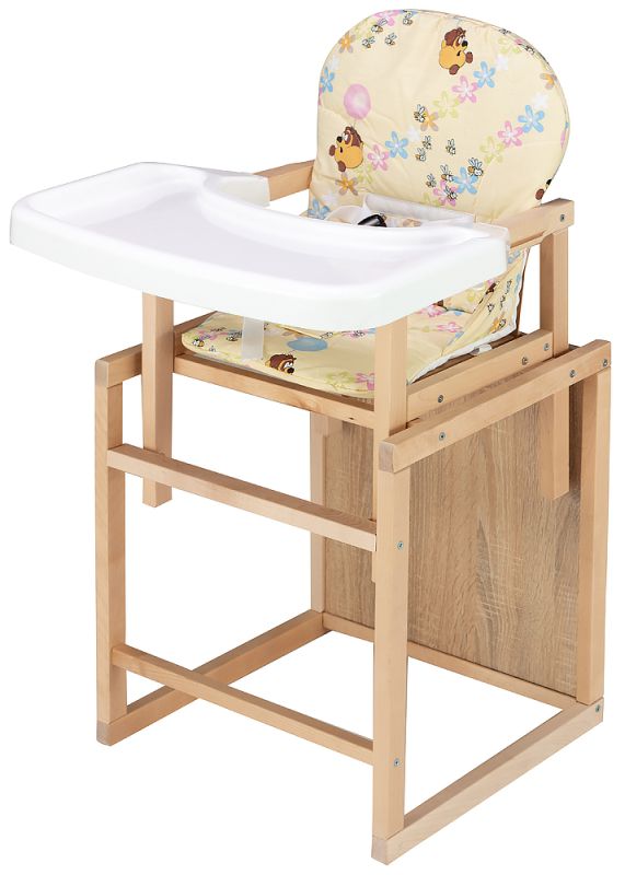 Стільчик-трансформер Babyroom Поні-230 eko без лаку пластикова стільниця бежевий (вінні пух)