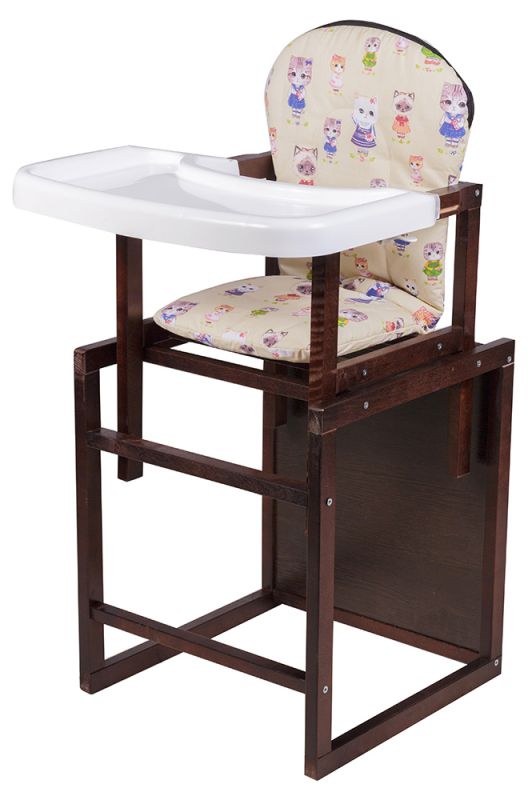 Стільчик-трансформер Babyroom Поні-220 тонований пластикова стільниця бежевий (кішечки)