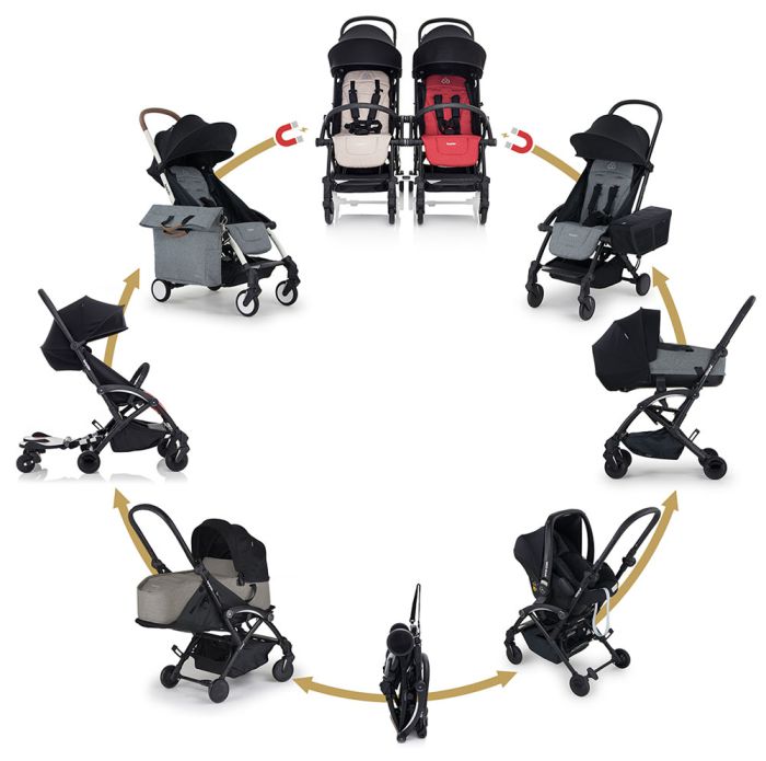 Прогулочная коляска Bumprider Connect3 Black-Olive