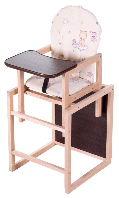 Стульчик- трансформер Babyroom Карапуз-100 eko МДФ столешница  бежевый (мишка, пчелка, звезда)