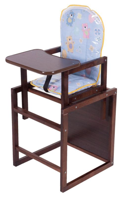 Стульчик- трансформер Babyroom Карапуз-120 тонированный МДФ столешница  голубой (мишка)