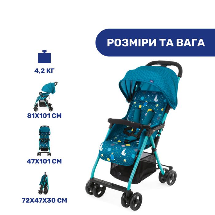 Прогулочная коляска Chicco Ohlala 3 Sloth in Space