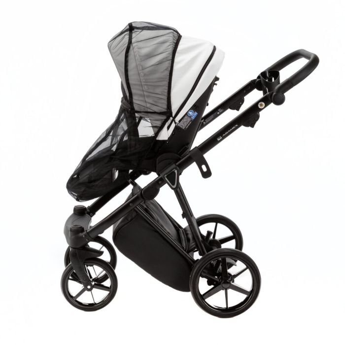 Коляска 2 в 1 Adamex Belissa ECO кожа 100% SA-4 темно-серый