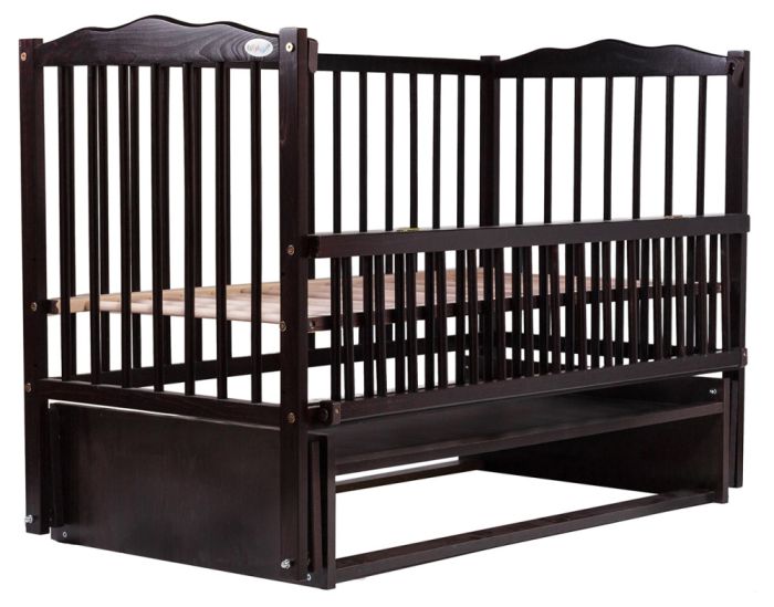 Кровать Babyroom Радуга маятник, откидной бок DVMO-2  бук венге