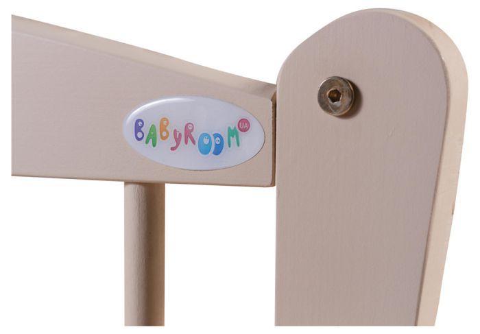 Кровать Babyroom Елит резьба маятник, ящик, откидной бок DER-7  бук слоновая кость