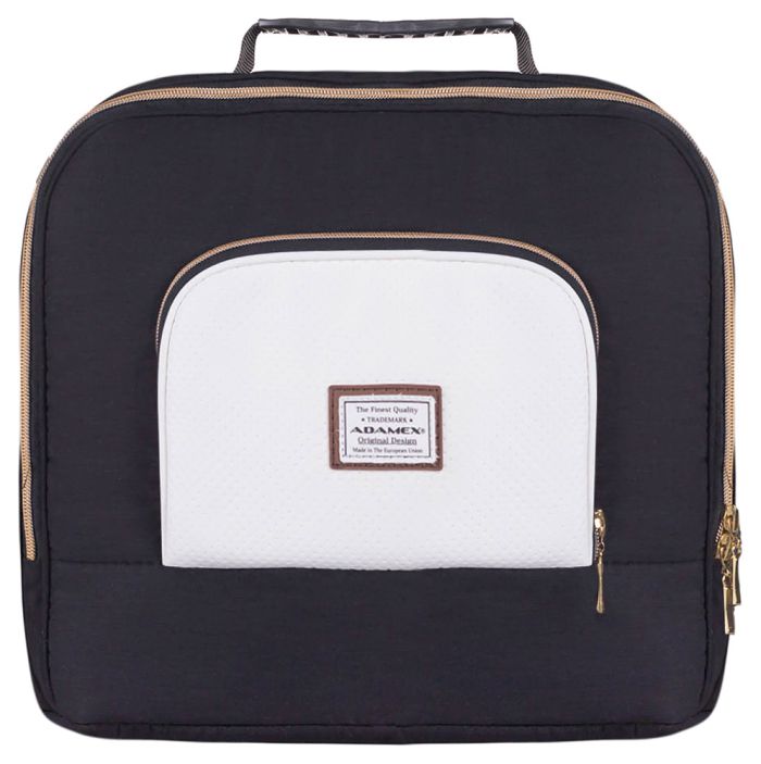 Коляска 2 в 1 Adamex Luciano Polar (Gold) Y802 белый (кожа) - черный