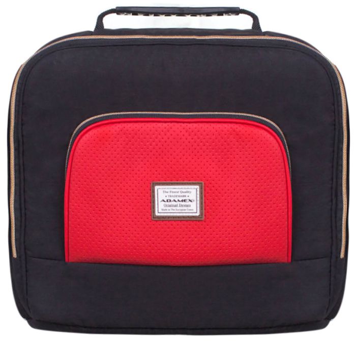Коляска 2 в 1 Adamex Luciano Polar (Gold) Y804 красный (кожа) - черный