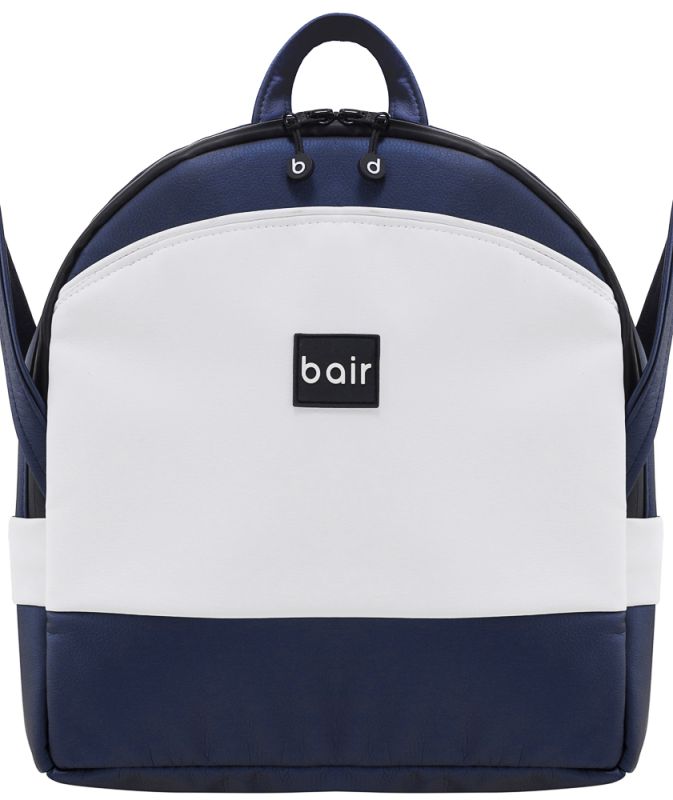 Коляска 2 в 1 Bair Next White кожа 100% 58 темно-синий (перламутр)