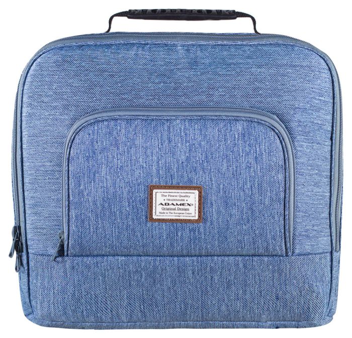 Коляска 2 в 1 Adamex Luciano jeans Q4 голубой