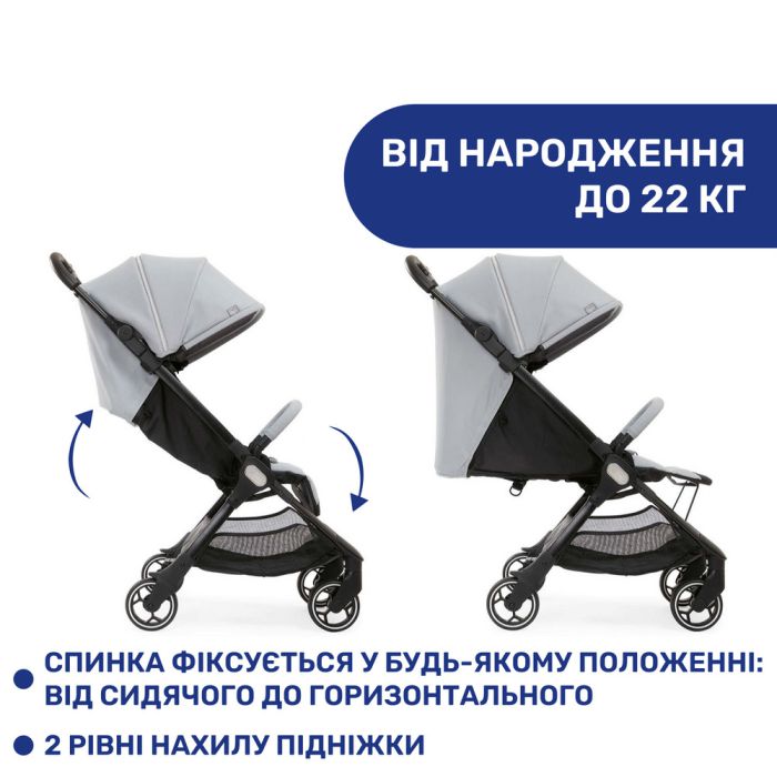 Прогулочная коляска Chicco WE Cool Grey