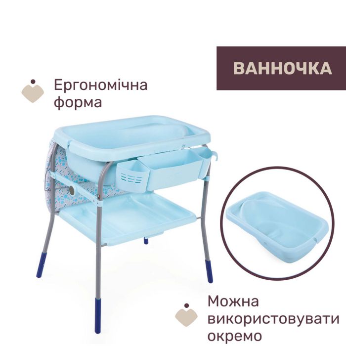 Столик для пеленания Chicco с ванночкой Cuddle & Bubble Ocean