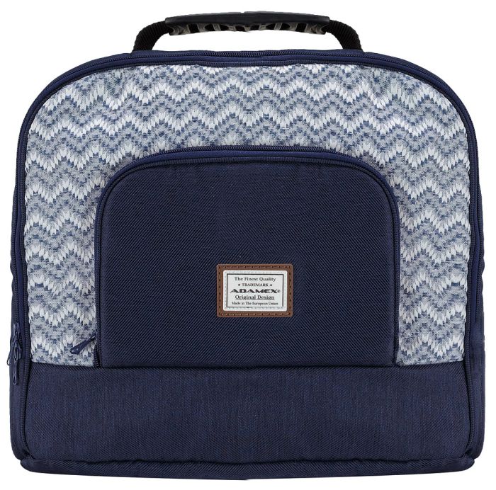 Коляска 2 в 1 Adamex Luciano jeans Q203 синій (зигзаг)