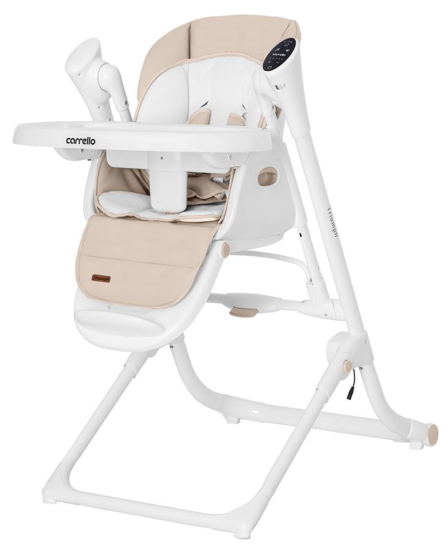 Стульчик-качели CARRELLO Triumph сенсорная панель CRL-10302 Cream Beige