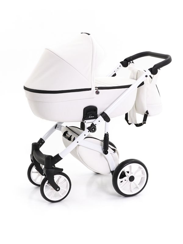 Коляска 2 в 1 Kidex K-Style Diamond White Handle Brown