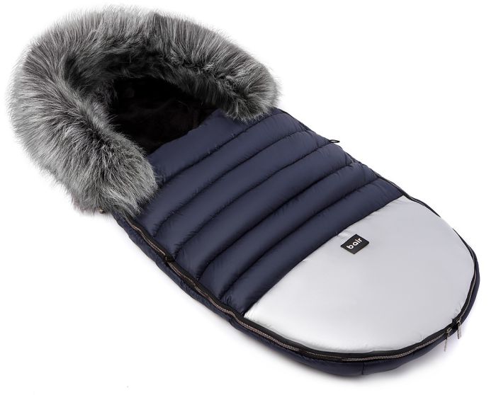 Зимний конверт Bair Polar premium  темно-синий - серебро кожа