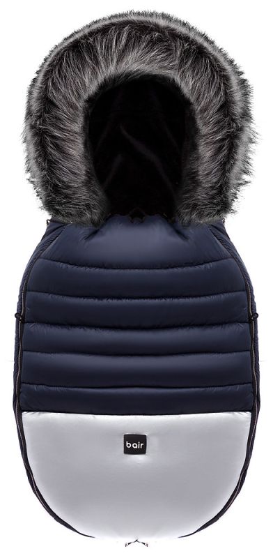 Зимний конверт Bair Polar premium  темно-синий - серебро кожа