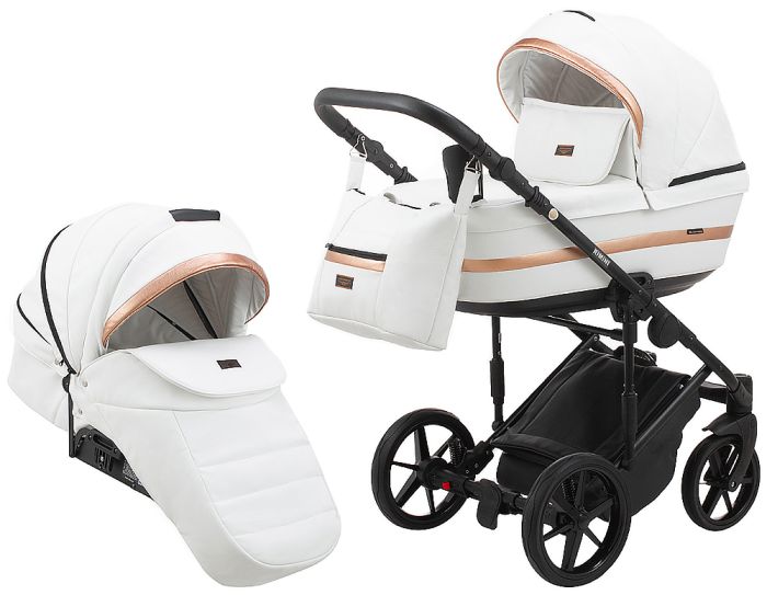 Коляска 2 в 1 Adamex Rimini ECO кожа 100% RI-202