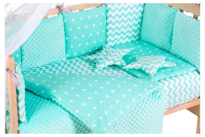 Дитяча постільна білизна Babyroom Bortiki lux-09 плюш бірюзовий