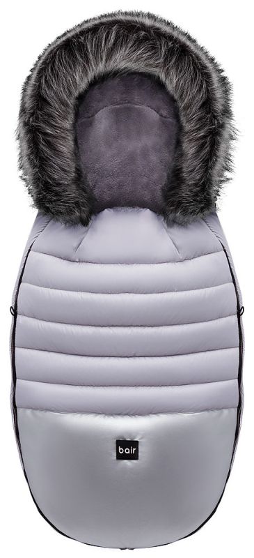 Зимовий конверт Bair Polar premium сірий - срібло шкіра