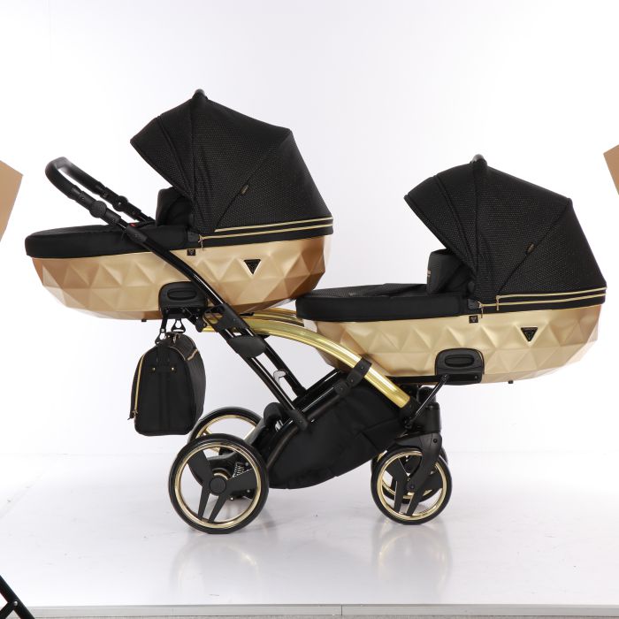 Коляска для двійні Junama Mirror Satin Duo Slim 02