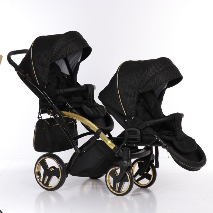 Коляска для двійні Junama Mirror Satin Duo Slim 02