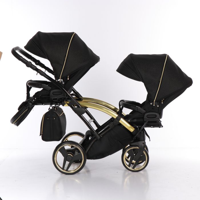 Коляска для двойни Junama Mirror Satin Duo Slim 03