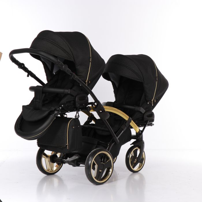 Коляска для двійні Junama Mirror Satin Duo Slim 02