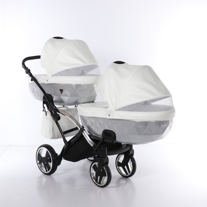 Коляска для двойни Junama Mirror Satin Duo Slim 04