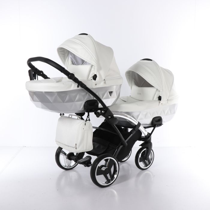 Коляска для двойни Junama Mirror Satin Duo Slim 04