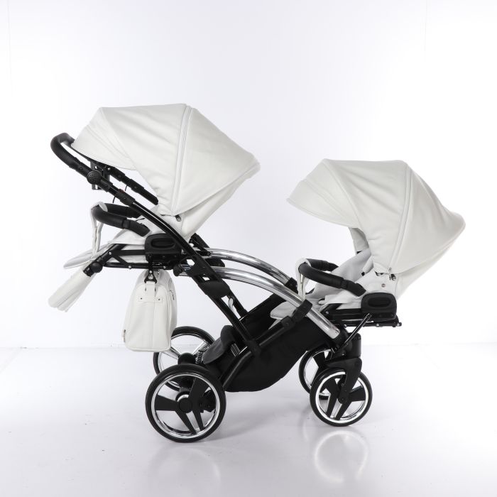 Коляска для двойни Junama Mirror Satin Duo Slim 04