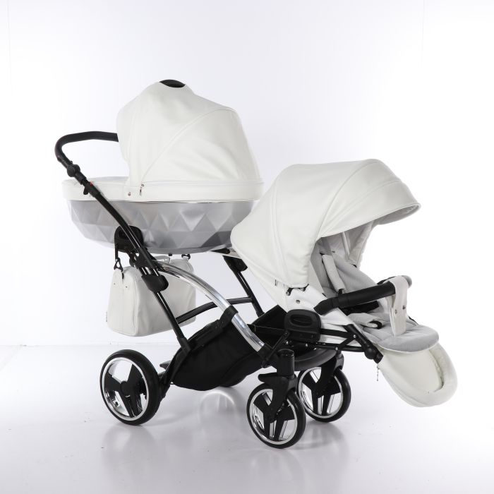 Коляска для двойни Junama Mirror Satin Duo Slim 04