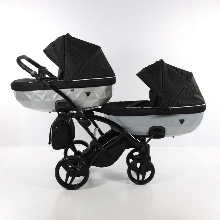 Коляска для двойни Junama Mirror Satin Duo Slim 01