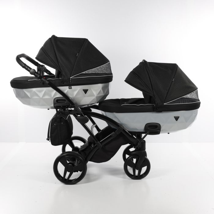 Коляска для двойни Junama Mirror Satin Duo Slim 01