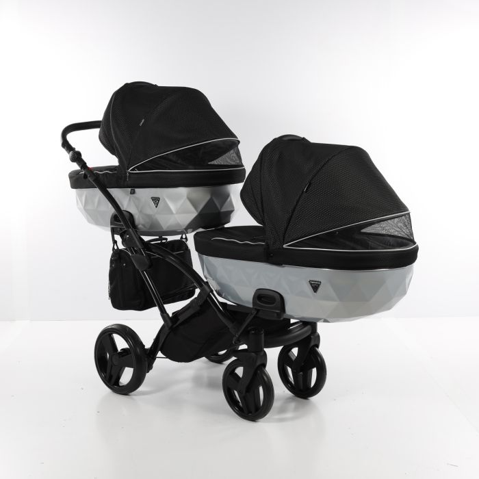 Коляска для двойни Junama Mirror Satin Duo Slim 01