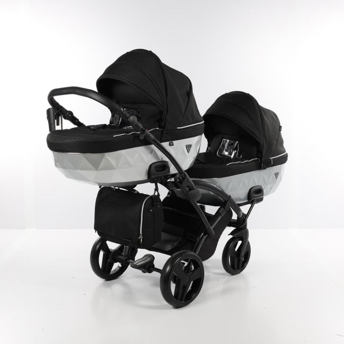 Коляска для двойни Junama Mirror Satin Duo Slim 01