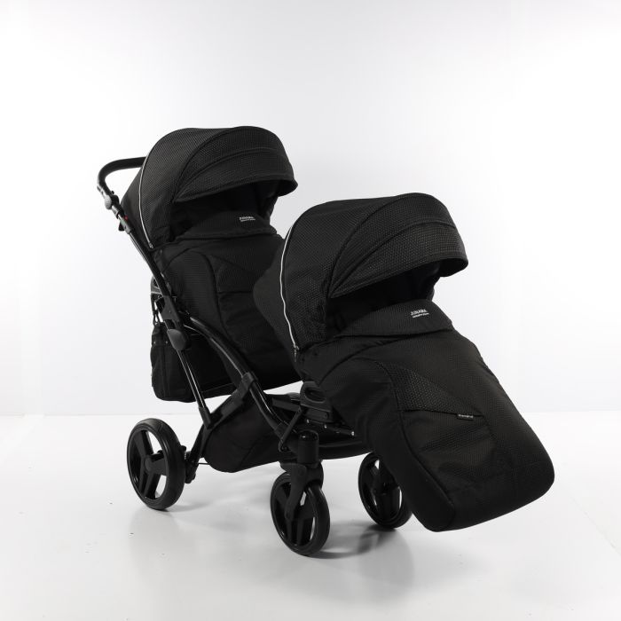 Коляска для двойни Junama Mirror Satin Duo Slim 01