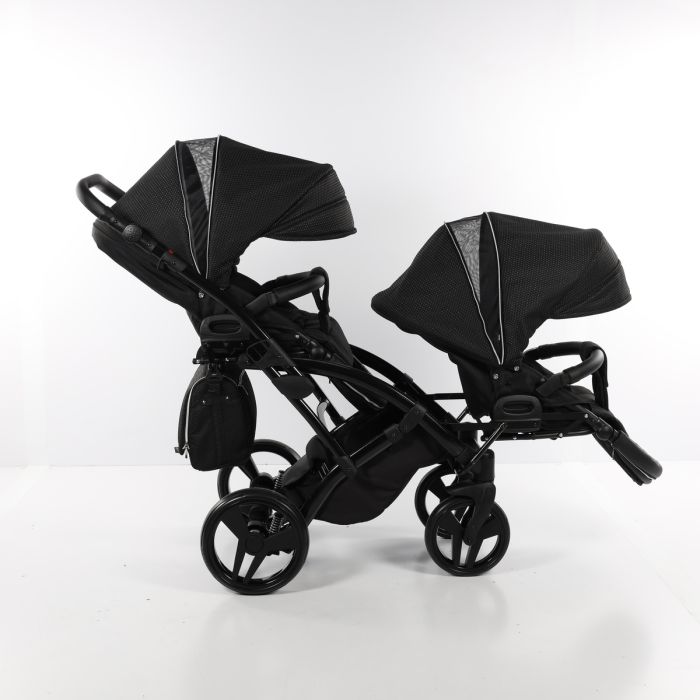 Коляска для двойни Junama Mirror Satin Duo Slim 01