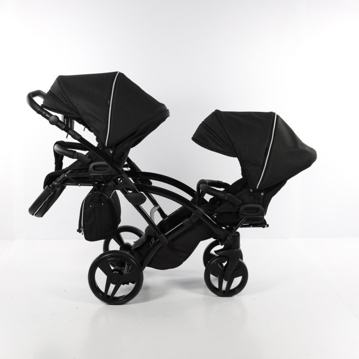 Коляска для двойни Junama Mirror Satin Duo Slim 01