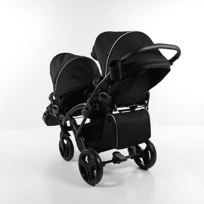 Коляска для двойни Junama Mirror Satin Duo Slim 01