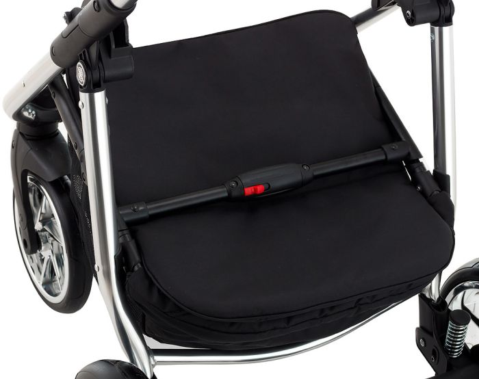 Коляска 2 в 1 Adamex Hybryd Plus Polar (Chrome) BR611 черный (розовый люрекс)- светло-розовая кожа (выдавленная точка)