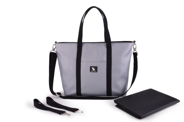 Сумка для коляски Cottonmoose Shopper 750/147 pearl gray leather (серый эко-кожа)