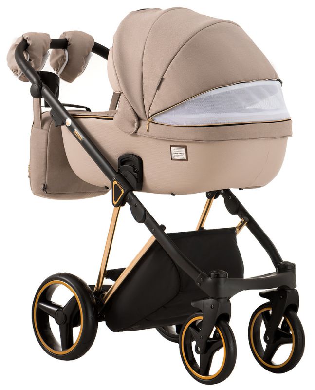 Коляска 2 в 1 Adamex Mimi Polar (Gold) Y847 капучіно - капучіно шкіра (видавлена точка)