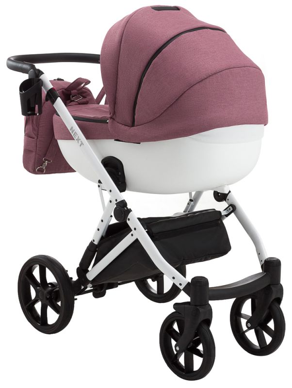 Коляска 2 в 1 Bair Next White Soft 70 темно-сиреневый