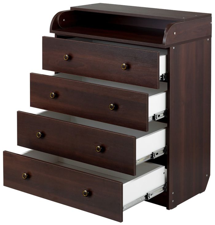 Пеленальный комод Babyroom Комод 4 тел.Big 102x80x50  орех темный