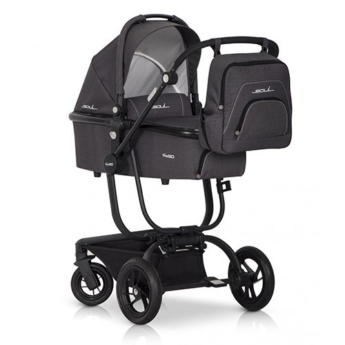 Коляска 2 в 1 EasyGo Soul (без сумки) anthracite, графит