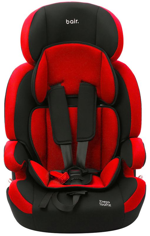 Автокрісло Bair Beta Iso-fix 1/2/3 (9-36 кг) DBI2426 чорний - червоний