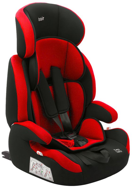 Автокрісло Bair Beta Iso-fix 1/2/3 (9-36 кг) DBI2426 чорний - червоний
